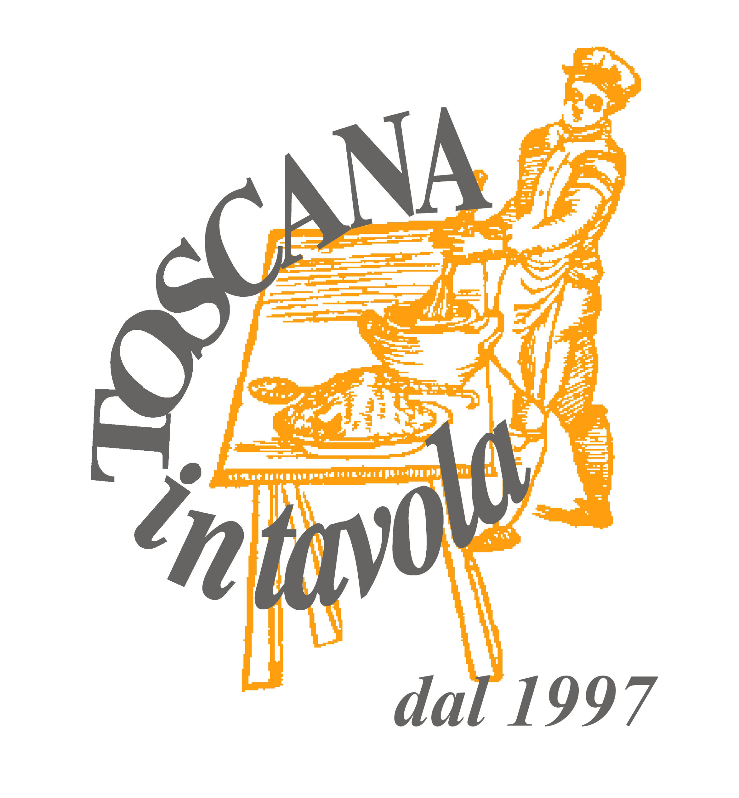 Assortimento di conserve e specialità toscane in barattolo di vetro, tra cui sughi di pomodoro, ragù, zuppe, legumi e salse per crostini, disposti con basilico, rosmarino, salvia e peperoncini secchi.